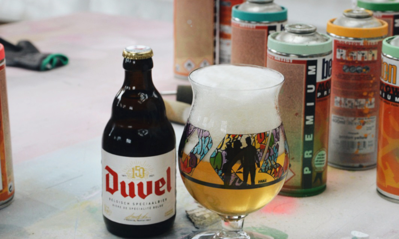 Duvel flesje en het Collection bierglas van FAKE